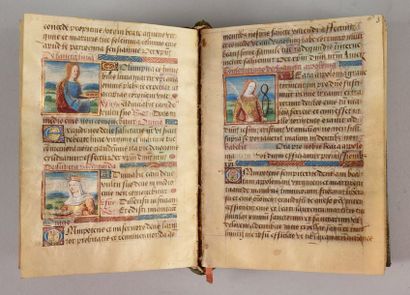 Livre d'heures manuscrit.
Fin XVe-début XVIe....
