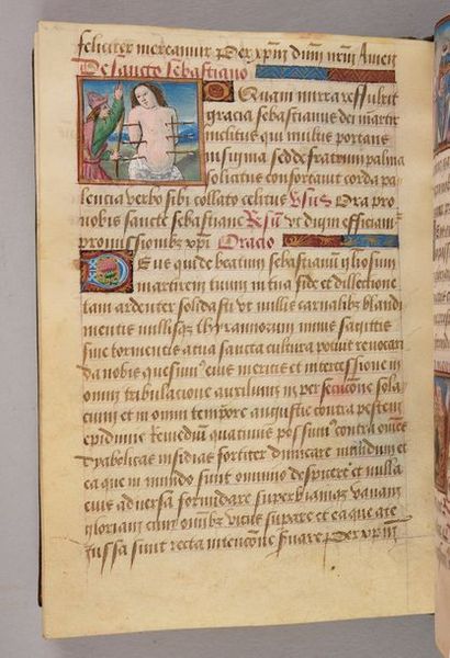 Livre d'heures manuscrit.
Fin XVe-début XVIe....