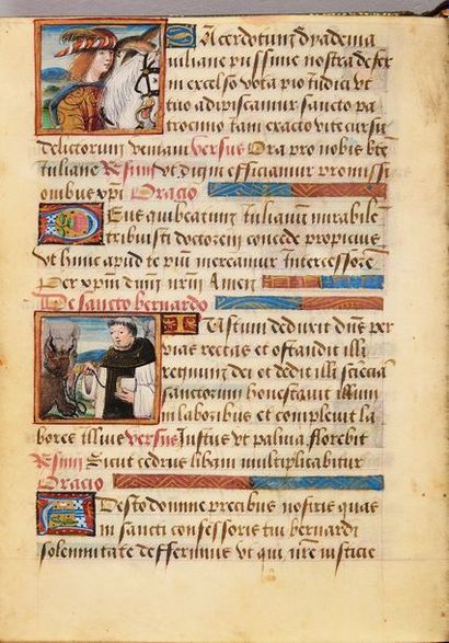 Livre d'heures manuscrit.
Fin XVe-début XVIe....