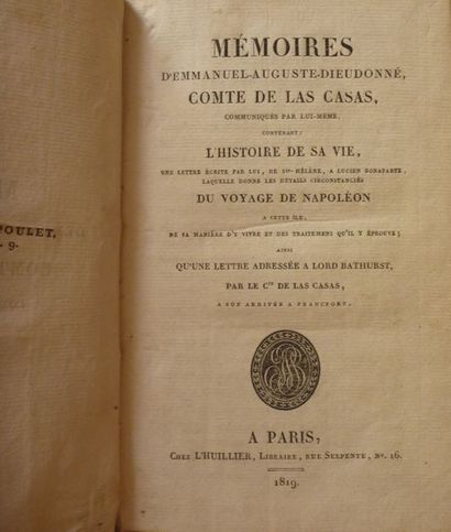 Ens. de 3 ouvrages - LAS CASES Mémorial de...