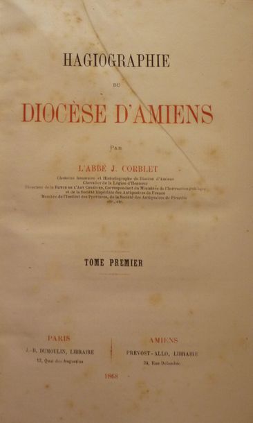 Ens. de 3 ouvrages - Picardie - JOUANCOUX,...