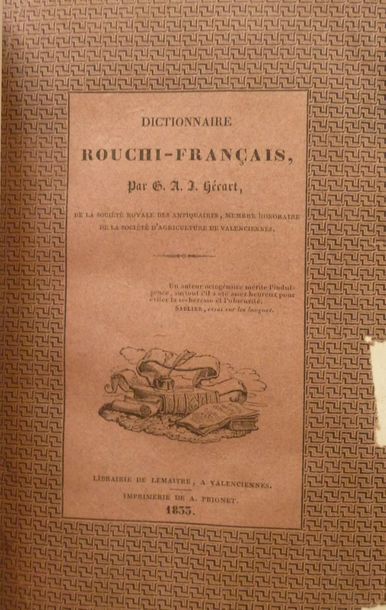 Ens. de 2 ouvrages - Picardie - FLUTRE, Louis-Fernand
Le...