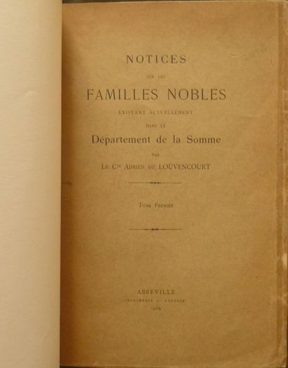 Ens. de 2 ouvrages - Picardie - LOUVENCOURT,...