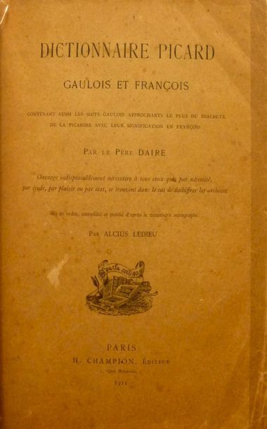 Ens. de 2 ouvrages - Picardie - PEIGNE-DELACOURT...