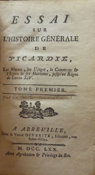 DEVERITE
Essai sur l'histoire générale de...
