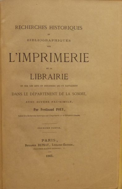 POUY, Ferdinand

Recherches historiques et...