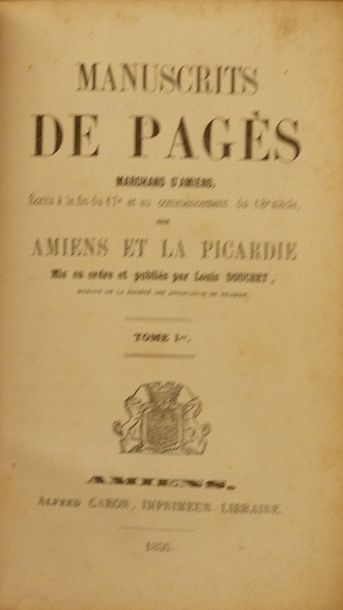 PAGES Manuscrits de PAGES, Marchand d'Amiens...