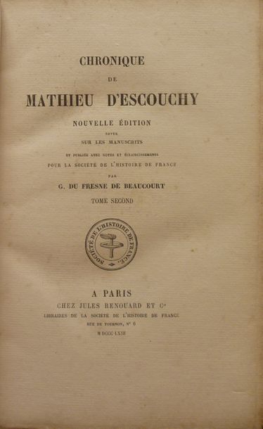 Ens. de 2 ouvrages - Picardie - ESCOUCHY,...