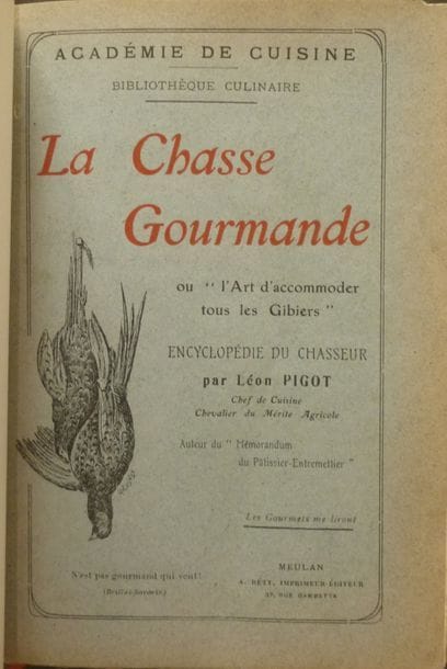 BLANDIN, Charles

Cuisine et Chasse de Bourgogne...
