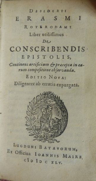 ERASME
Liber utilissimus De Conscribendis...