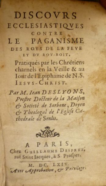 DESLYONS, Jean

Discours ecclésiastiques...