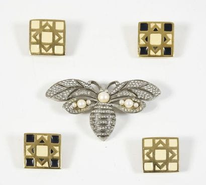MIMI DI N, Réunion de bijoux fantaisie comprenant...