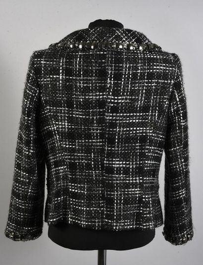 LANVIN, veste de tailleur, en tweed gris...