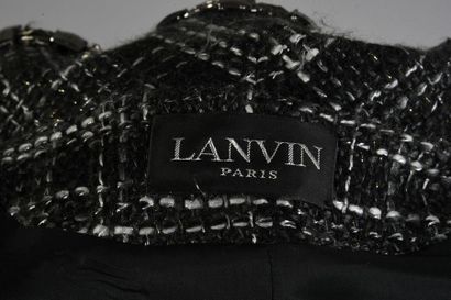 LANVIN, veste de tailleur, en tweed gris...