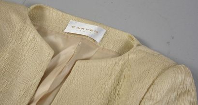 CARVEN, veste droite, veste en taffetas gaufré...