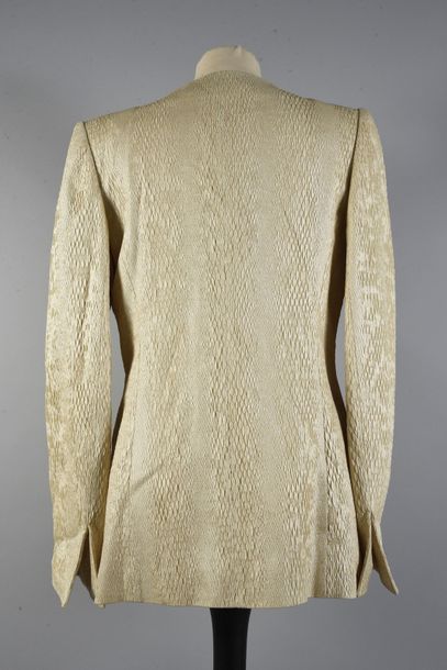 CARVEN, veste droite, veste en taffetas gaufré...