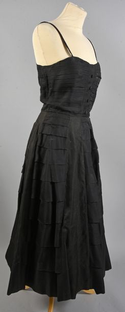 ROBE DU SOIR, vers 1950, robe bustier en...