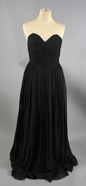 ROBE DU SOIR, vers 1950, robe en mousseline...