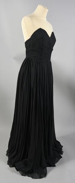 ROBE DU SOIR, vers 1950, robe en mousseline...