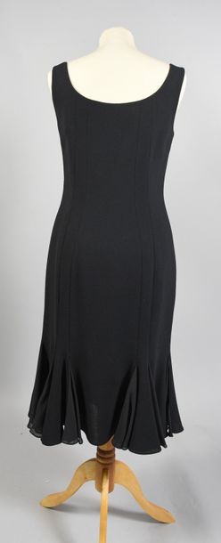 JOHN GALLIANO, robe du soir en crêpe de laine...