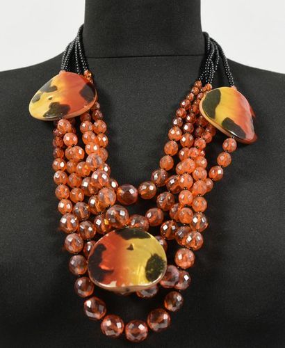 GIORGIO ARMANI, collier draperie, à 5 rangs...