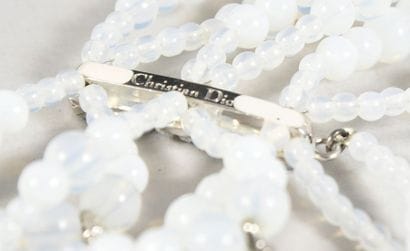 CHRISTIAN DIOR, collier de chien à neuf rangs...