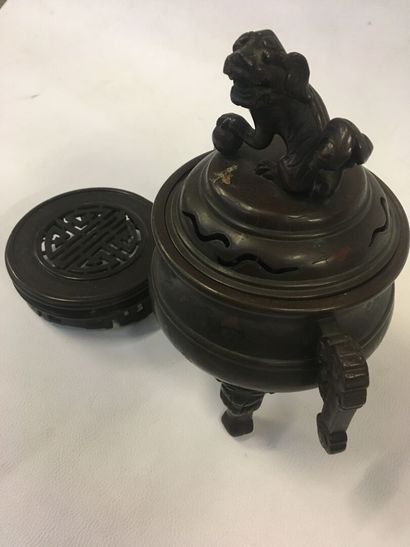 Brule parfum chinois en bronze