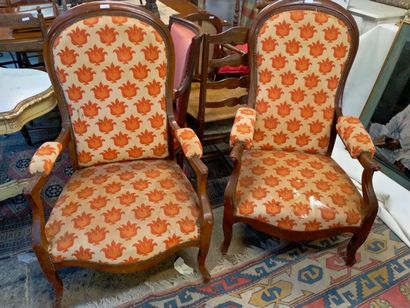 Paire de fauteuils voltaire XIXe H : 111...