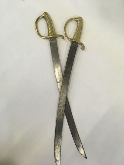 Paire de sabre XIXe dim : 71cm
