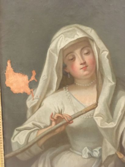 École française XVIIIe, portrait d'une Vestale,...