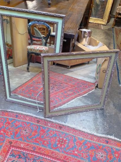 Ensemble de deux miroirs XXe H 91 X 55cm...