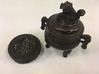 Brule parfum chinois en bronze