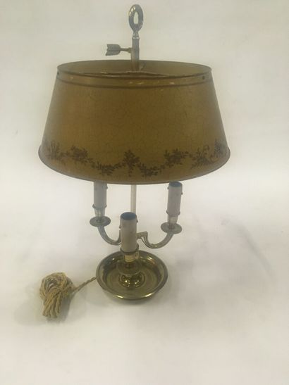 Lampe bouillotte bronze et laiton XIX