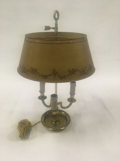 Lampe bouillotte bronze et laiton XIX