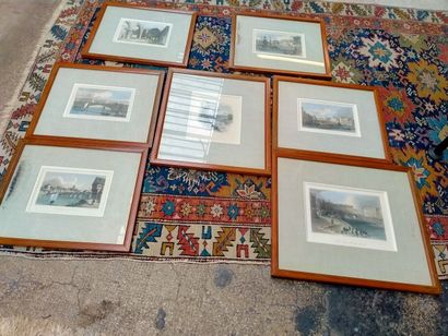 Ensemble de sept gravures sur l'Irlande pittoresque...
