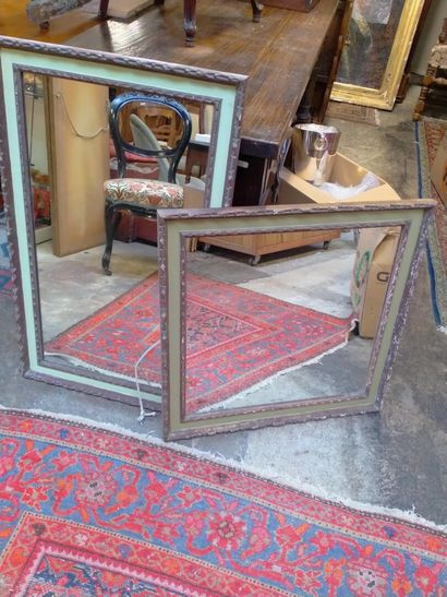 Ensemble de deux miroirs XXe H 91 X 55cm...