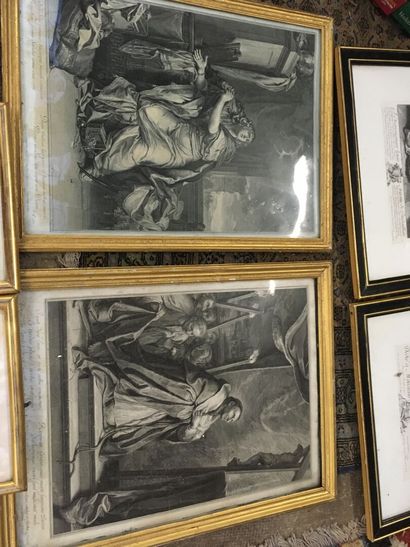 Ensemble de 6 gravures religieuses XIXe