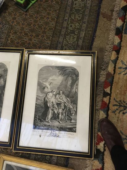 Ensemble de 6 gravures religieuses XIXe