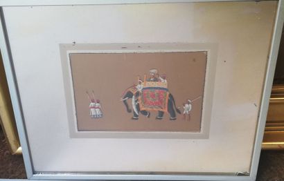 Quatre miniatures peintes. Inde, vers 1900...
