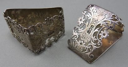 2 Rouleaux de Serviette en argent ajouré...