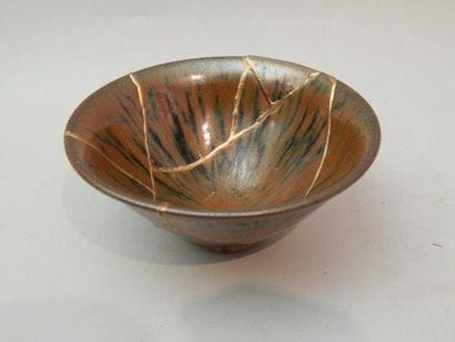 Temoku, bol à thé en terre cuite vernissée...