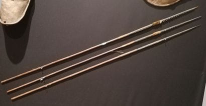 Lot de trois lances, Amérique du Sud
Bois,...