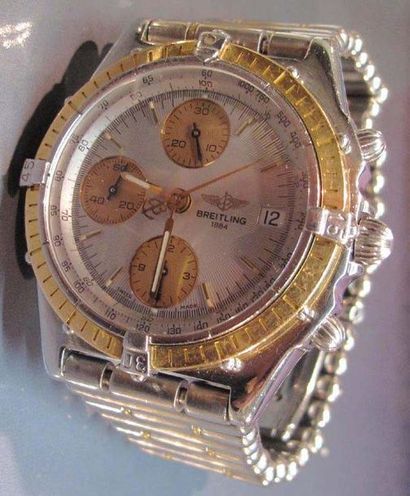 BREITLING
Chronographe en or et acier, à...