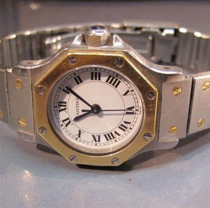 CARTIER
montre de dame Santos octogonale...