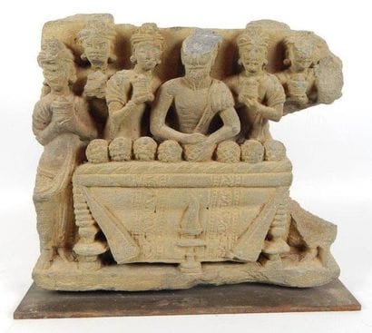 Bas-relief figurant «Le partage des cendres...