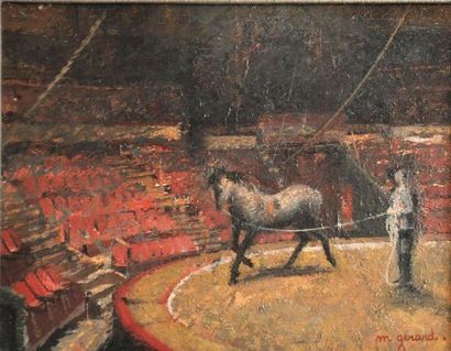 Maud Gérard
Au cirque Bouglione, 1949 Huile...