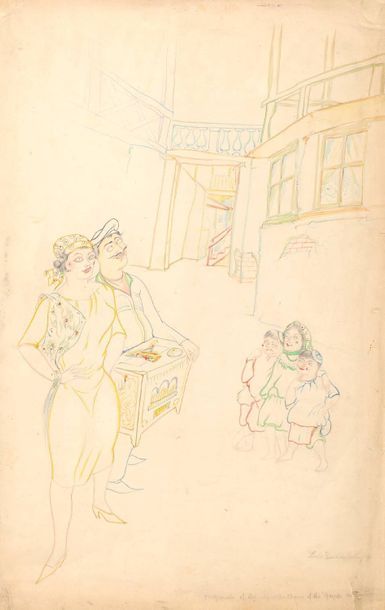 Lado Goudiachvili
Le Musicien de rue Dessin...