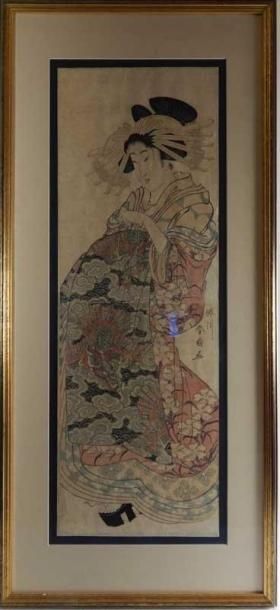 Shunsen (1762 - 1830)
Bijin-ga. Format: Hashira-e....