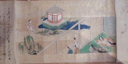Rouleau de peinture sur papier représentant...