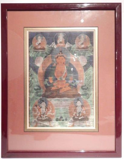 Tanka figurant au centre le Jina Amthayus,...